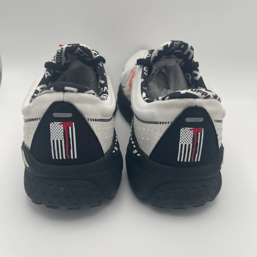 Brooks Mens 11 White Adrenaline GTS 21 Firefighter Running Shoes